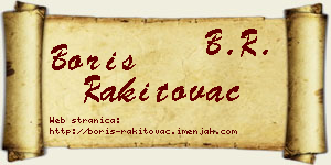 Boris Rakitovac vizit kartica